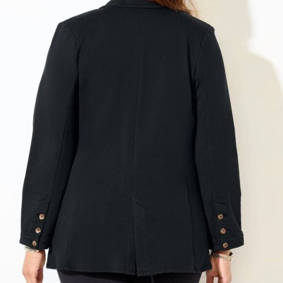 Catherines Knit Denim Jean (French Terry) Blazer- 5X- NWT - Picture 3 of 3